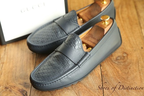 Mocassini gucci blu navy - gucci, in